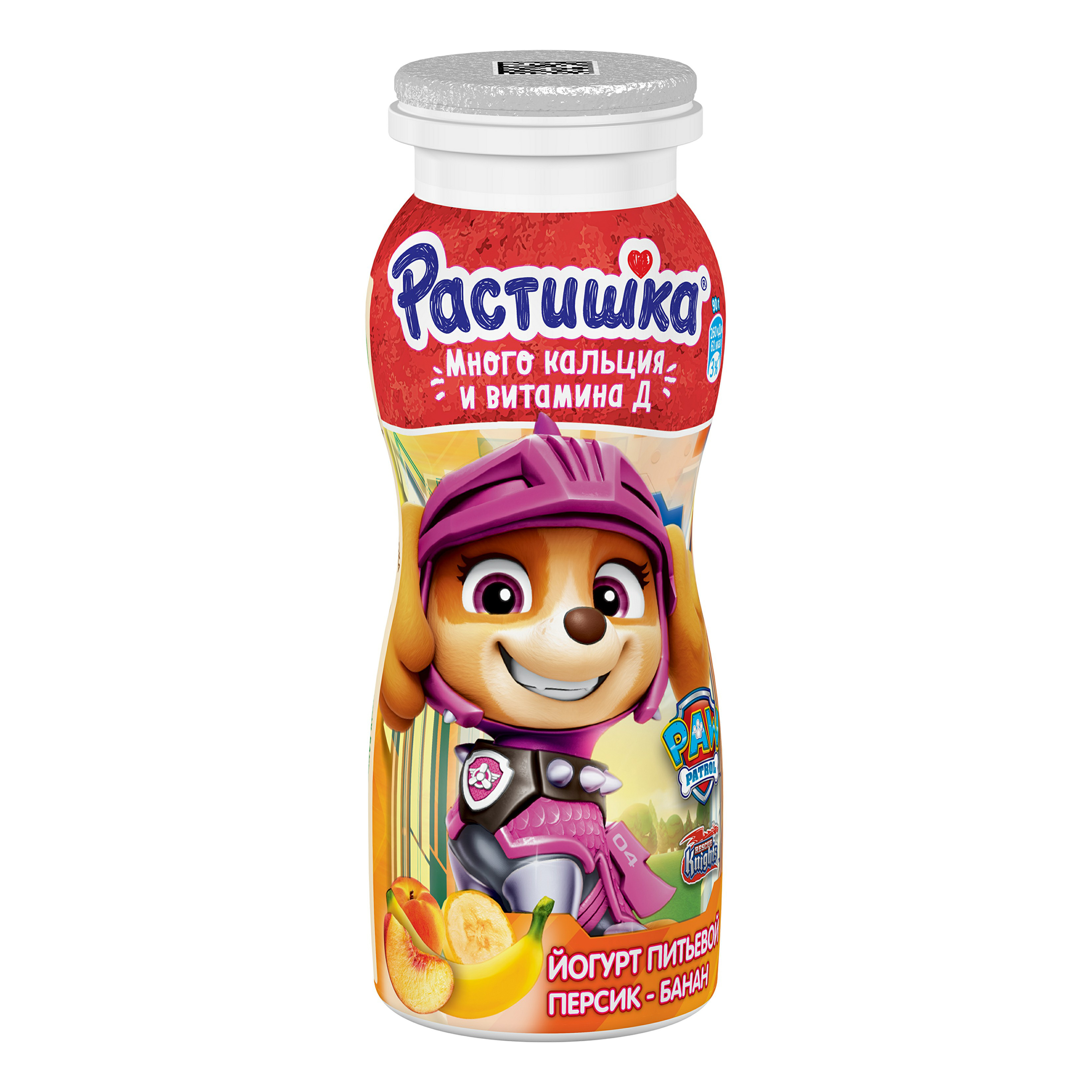 Питьевой йогурт детский Растишка персик-банан 1,6% БЗМЖ 90 г