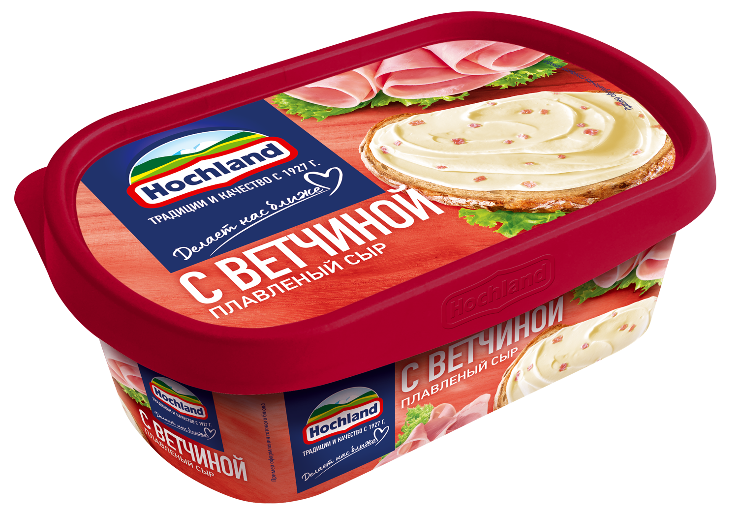 

Плавленый сыр Hochland с ветчиной 55% БЗМЖ 200 г