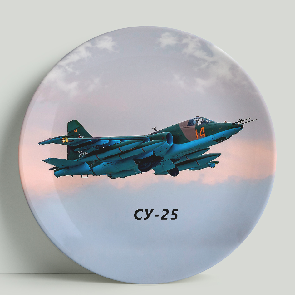 Декоративная тарелка WortekDesign Самолет Су-25, 20 см