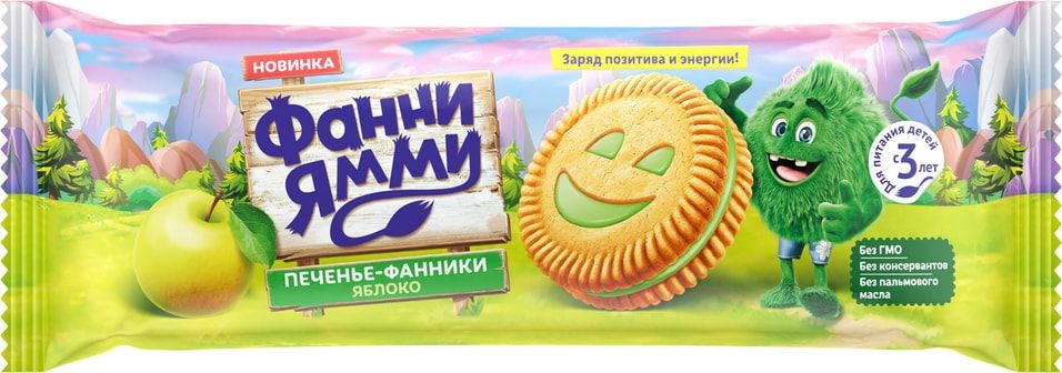 

Печенье-фанники Фанни Ямми Яблоко 104 г