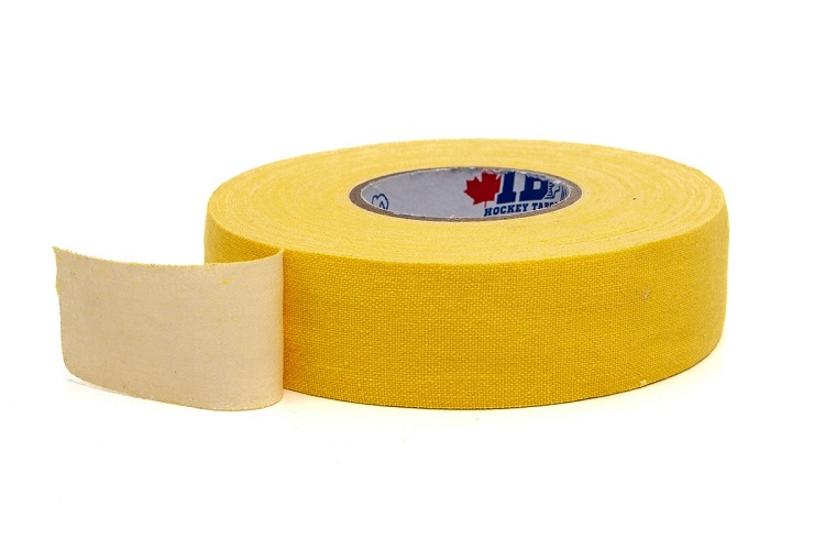 Хоккейная лента для клюшек IB Hockey Tape 25мм х 18м желтая для крюка