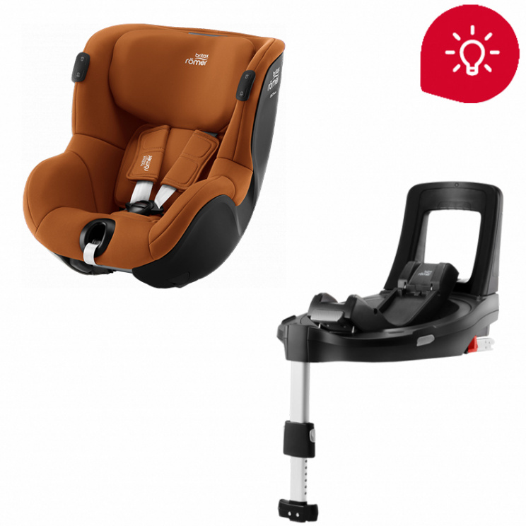 фото Автокресло britax roemer dualfix isense гр. 0+/1 golden cognac + база flex base isense