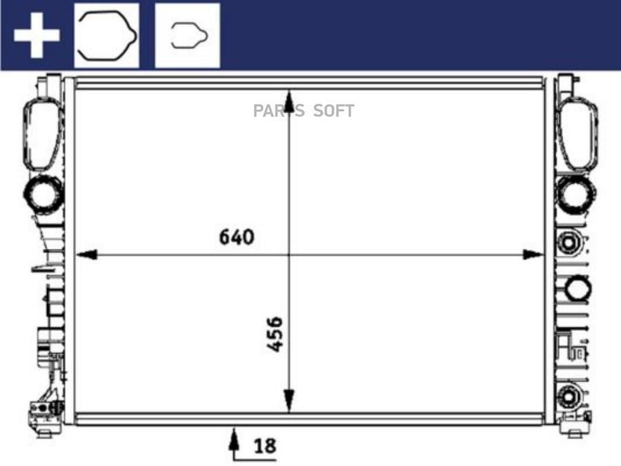 

MAHLE CR512000S Радиатор MERCEDES-BENZ CLS C219 04-10/E-CLASS S211 03-09/E-C