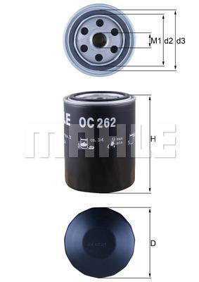 

MAHLE OC262 OC262 фильтр масляный VW Golf/Passat/T4 Ford Galaxy Seat Ibiza/Tol