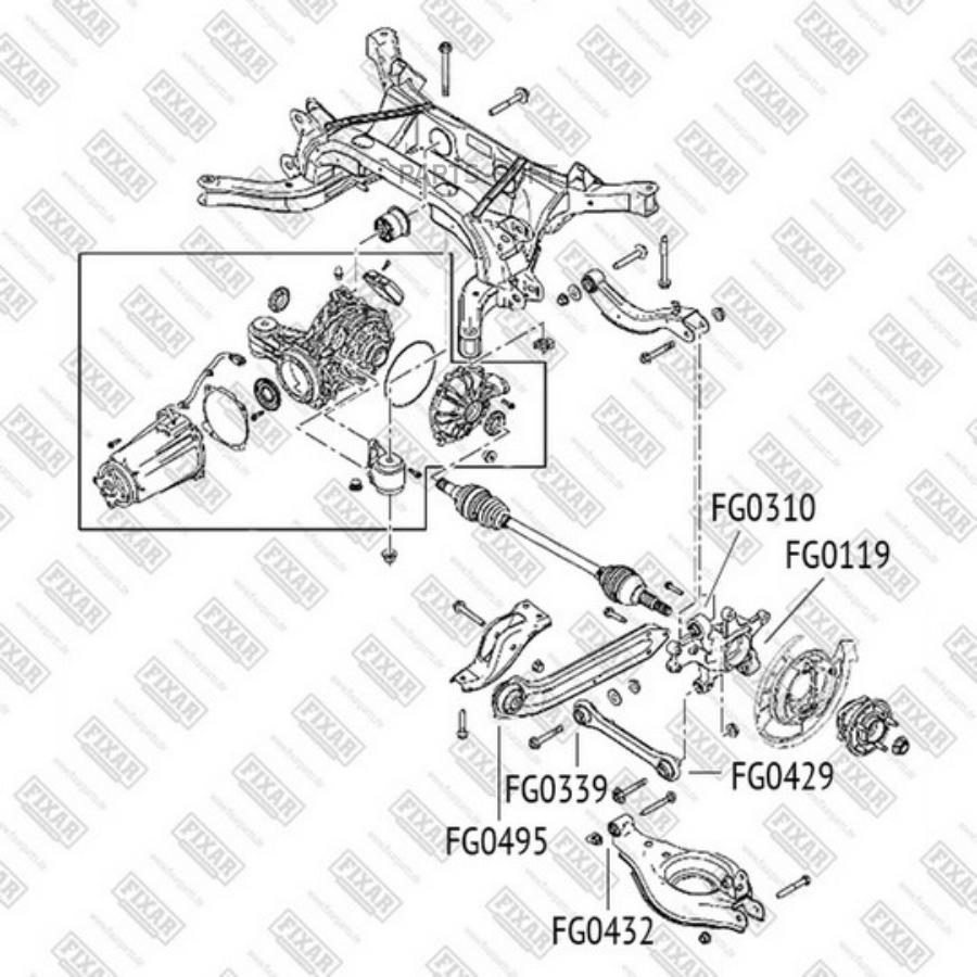 

Сайлентблок заднего рычага Opel Antara A 06>15 FIXAR FG0339