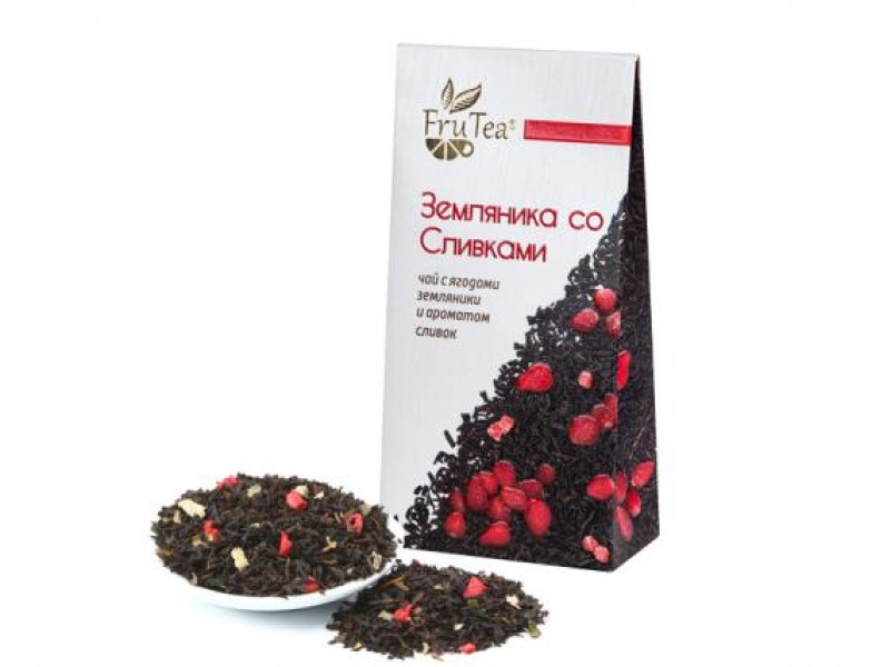 Чай черный FruTea земляника со сливками 50 г 76₽