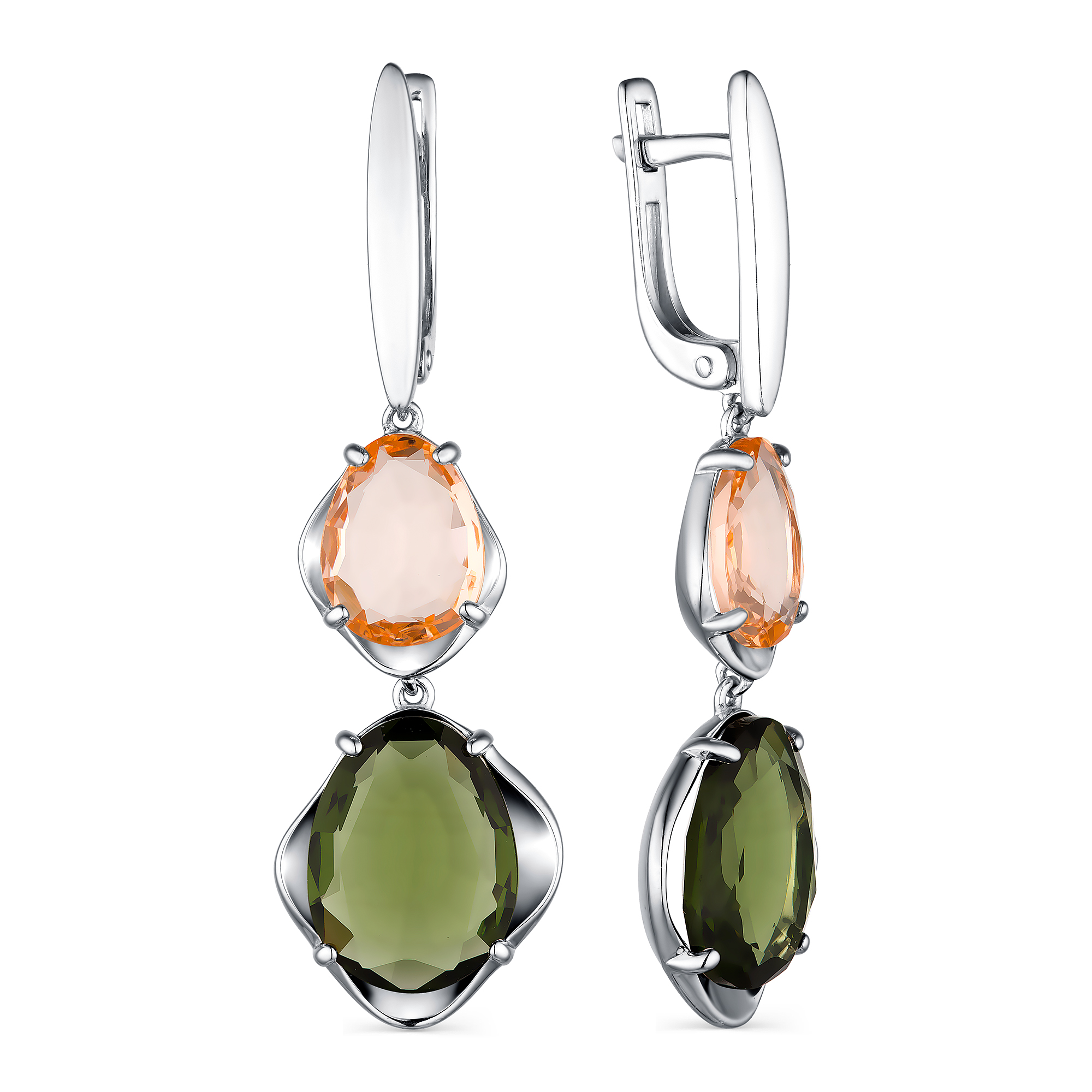 

Серьги из серебра с кристаллом ювелирным АЛЬКОР 02-1873/0М41-00, 02-1873/0М41-00