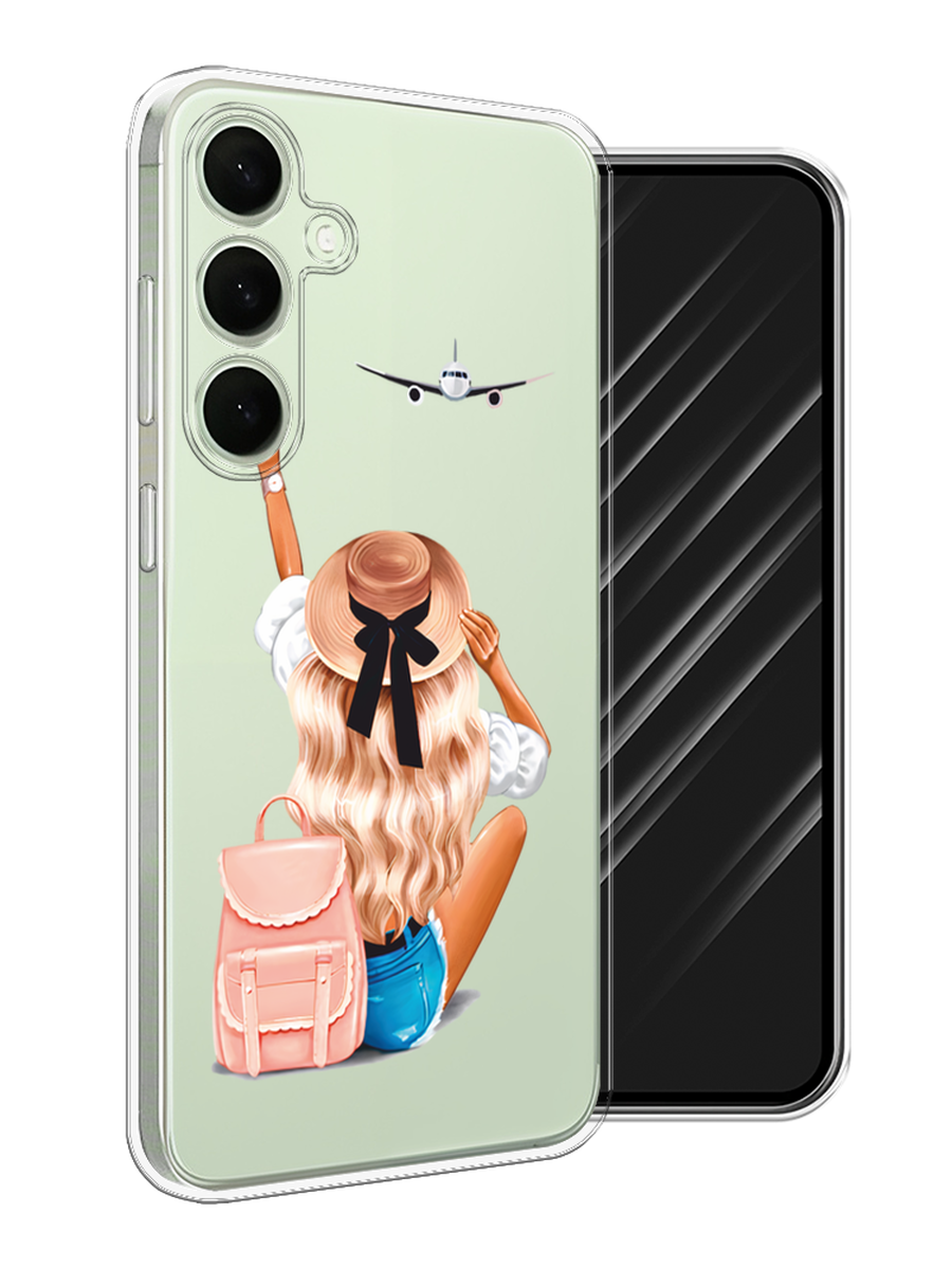 

Чехол Awog на Samsung Galaxy S25 Plus "Автостопом самолетом", Бежевый;белый, 2110450-1