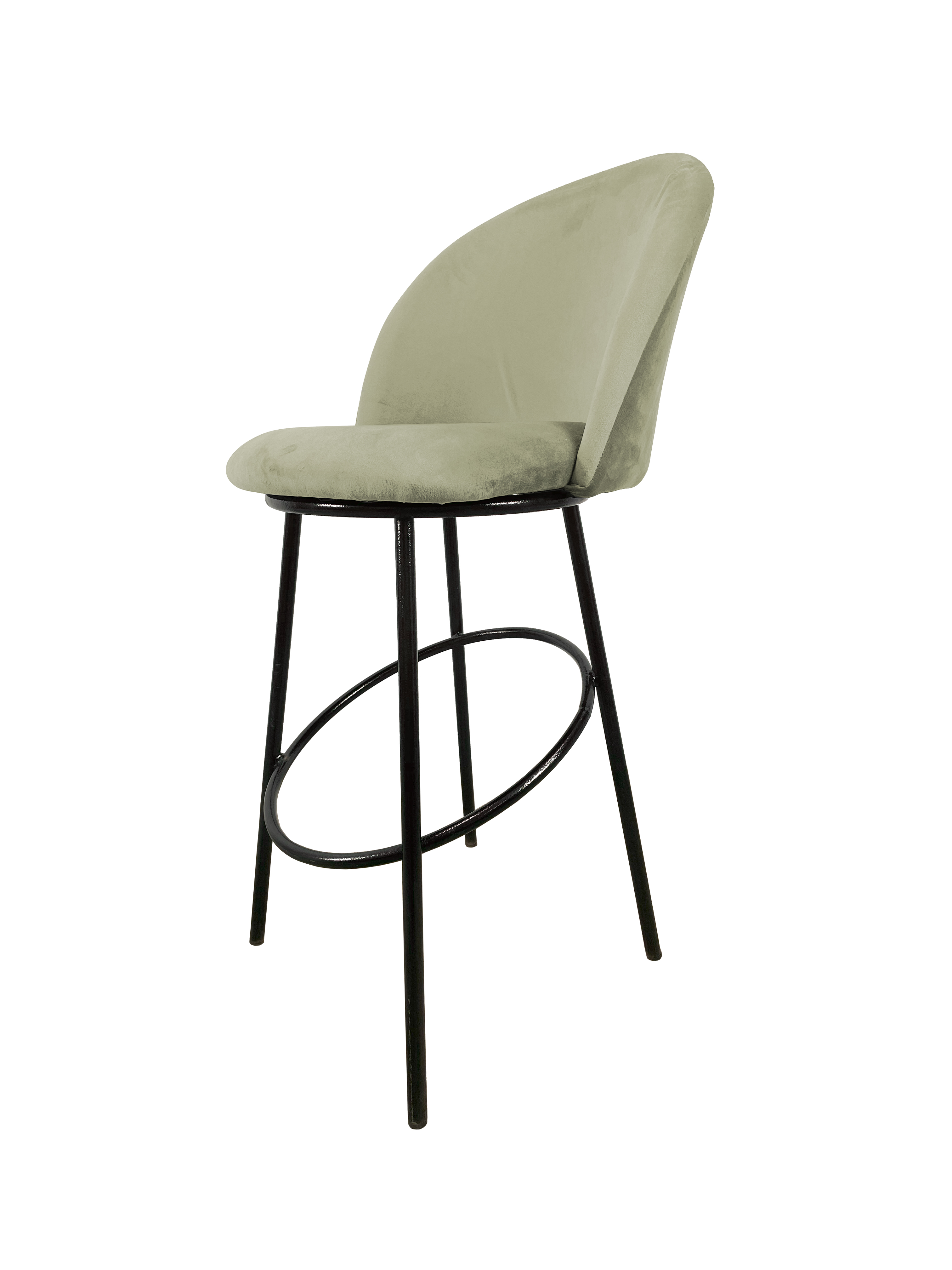 Стул M-GROUP Полубарный бежевый чёрные ножки 5560₽