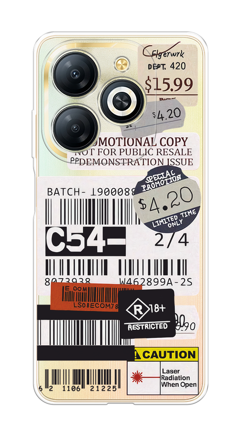 

Чехол на Infinix Smart 8 Plus "Flight to Paris", Серый;бежевый, 3105550-1