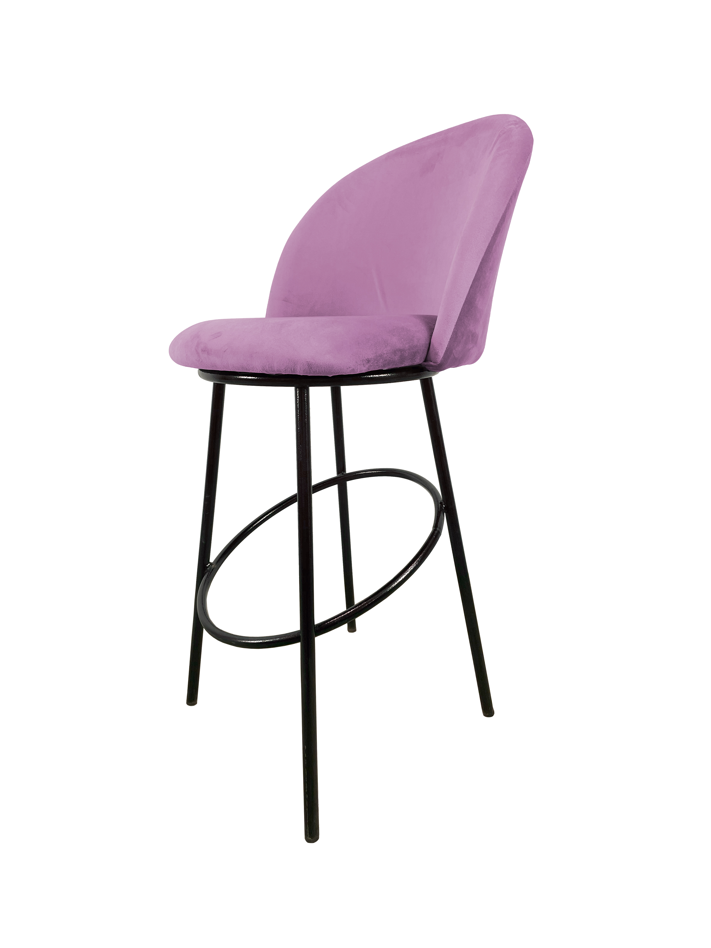 Стул M-GROUP Полубарный пудровый чёрные ножки 5560₽