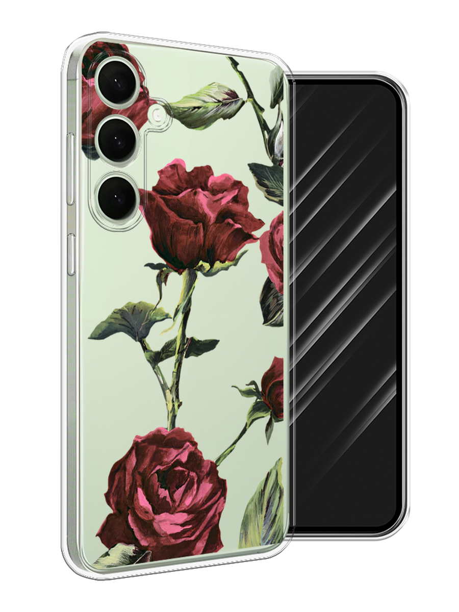 

Чехол Awog на Samsung Galaxy S25 Plus "Бордовые розы фон", Бордовый, 2110450-1