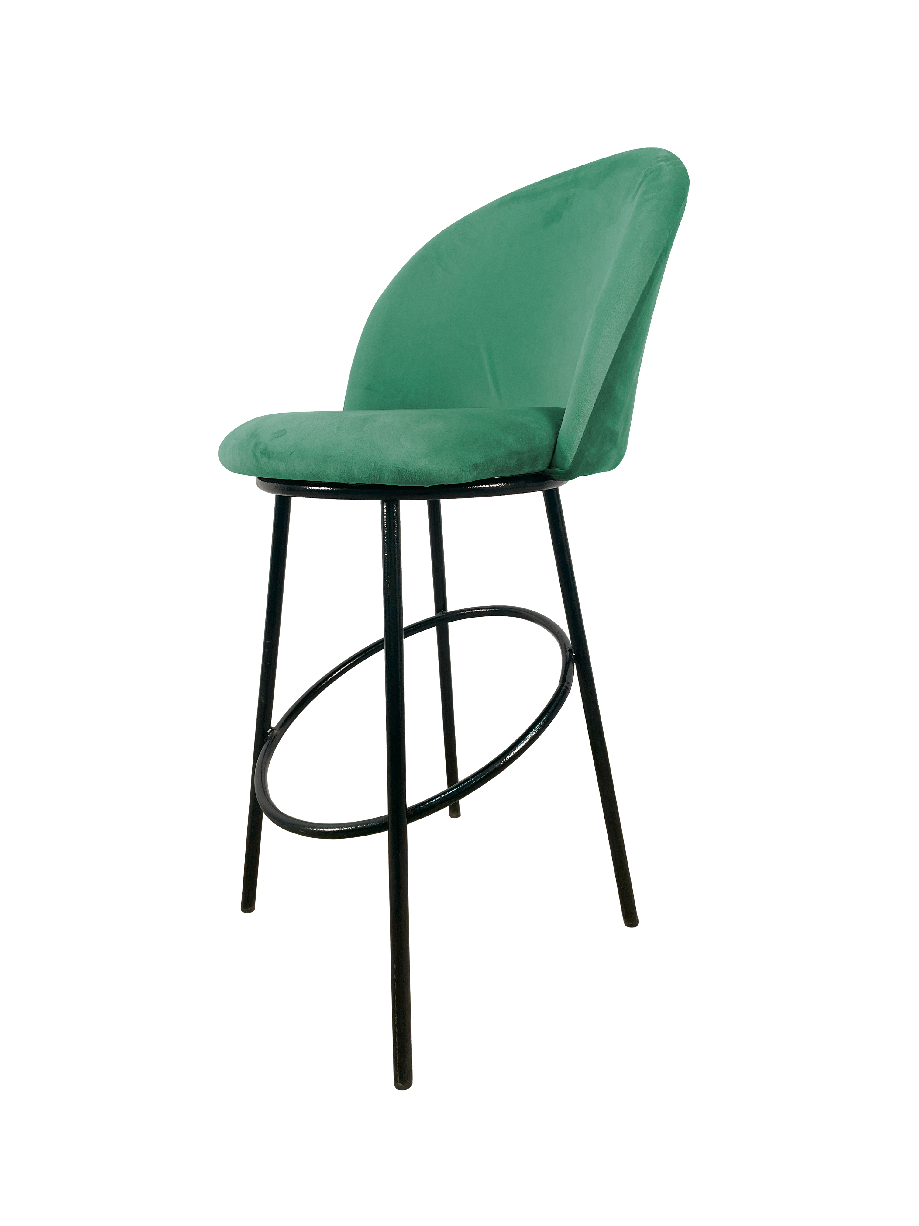 Стул M-GROUP Полубарный изумрудный чёрные ножки 5560₽