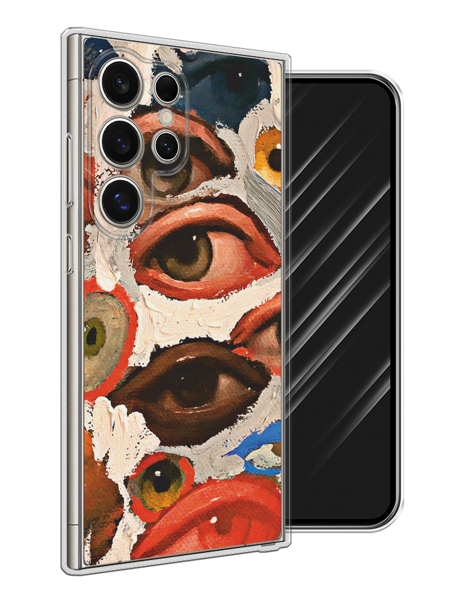 

Чехол Awog на Samsung Galaxy S25 Ultra "Глаза масляная живопись", Серый;бежевый;красный, 2110550-1