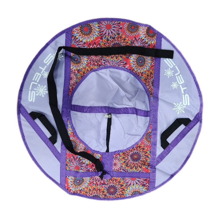 

Санки надувные Stels 90 см тюбинг без камеры СН030 серый светло-фиолетовый калейдоскоп, СН030