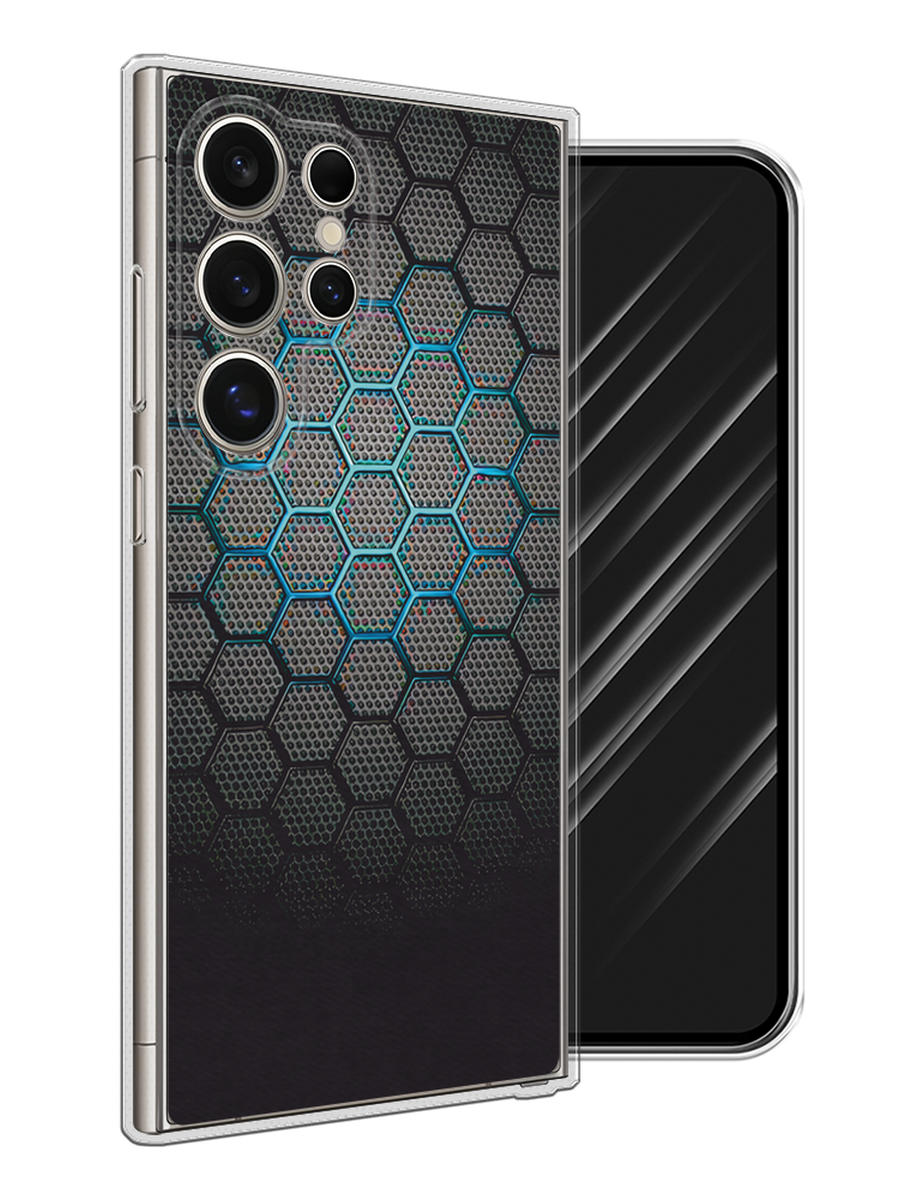 

Чехол Awog на Samsung Galaxy S25 Ultra "Бирюзовые соты", Бирюзовый;синий;черный, 2110550-1