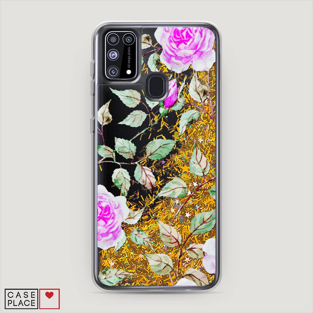 

Жидкий чехол с блестками "Цветочная фантазия 7" на Samsung Galaxy M31, 2100790-1