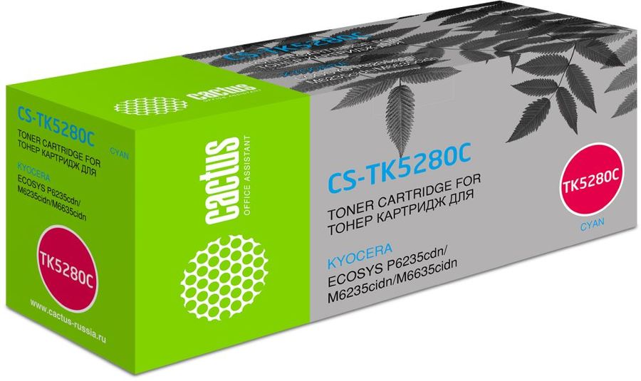 Картридж для лазерного принтера CACTUS (CS-TK5280C) голубой, совместимый