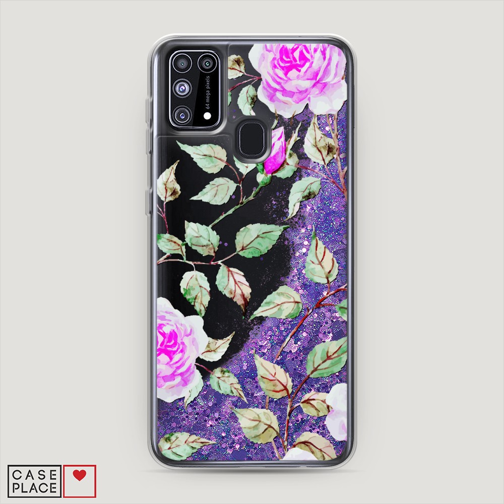 

Жидкий чехол с блестками "Цветочная фантазия 7" на Samsung Galaxy M31, 2100792-1