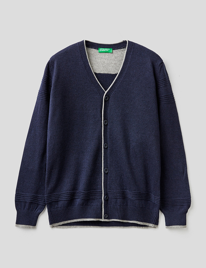 

Кардиган детский United Colors of Benetton 21A_103EQ6310_852 синий р.M, 21A_103EQ6310_852