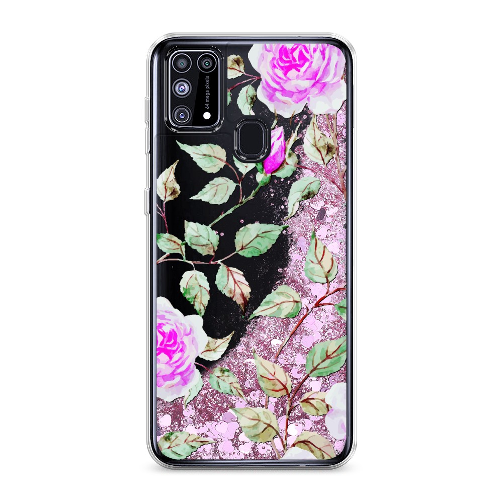 

Жидкий чехол с блестками "Цветочная фантазия 7" на Samsung Galaxy M31, 2100794-1