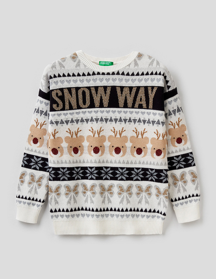 

Джемпер детский United Colors of Benetton 21A_1194Q1134_902 мультиколор р.M, 21A_1194Q1134_902