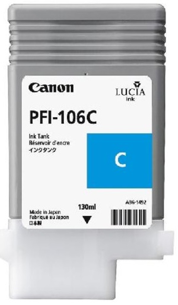 Картридж для струйного принтера Canon PFI-106C (6622B001) синий, оригинальный