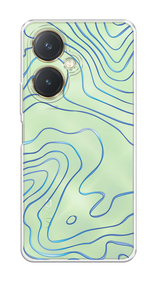 

Чехол на Vivo Y27 4G "Blue lines", Прозрачный;синий, 269150-1