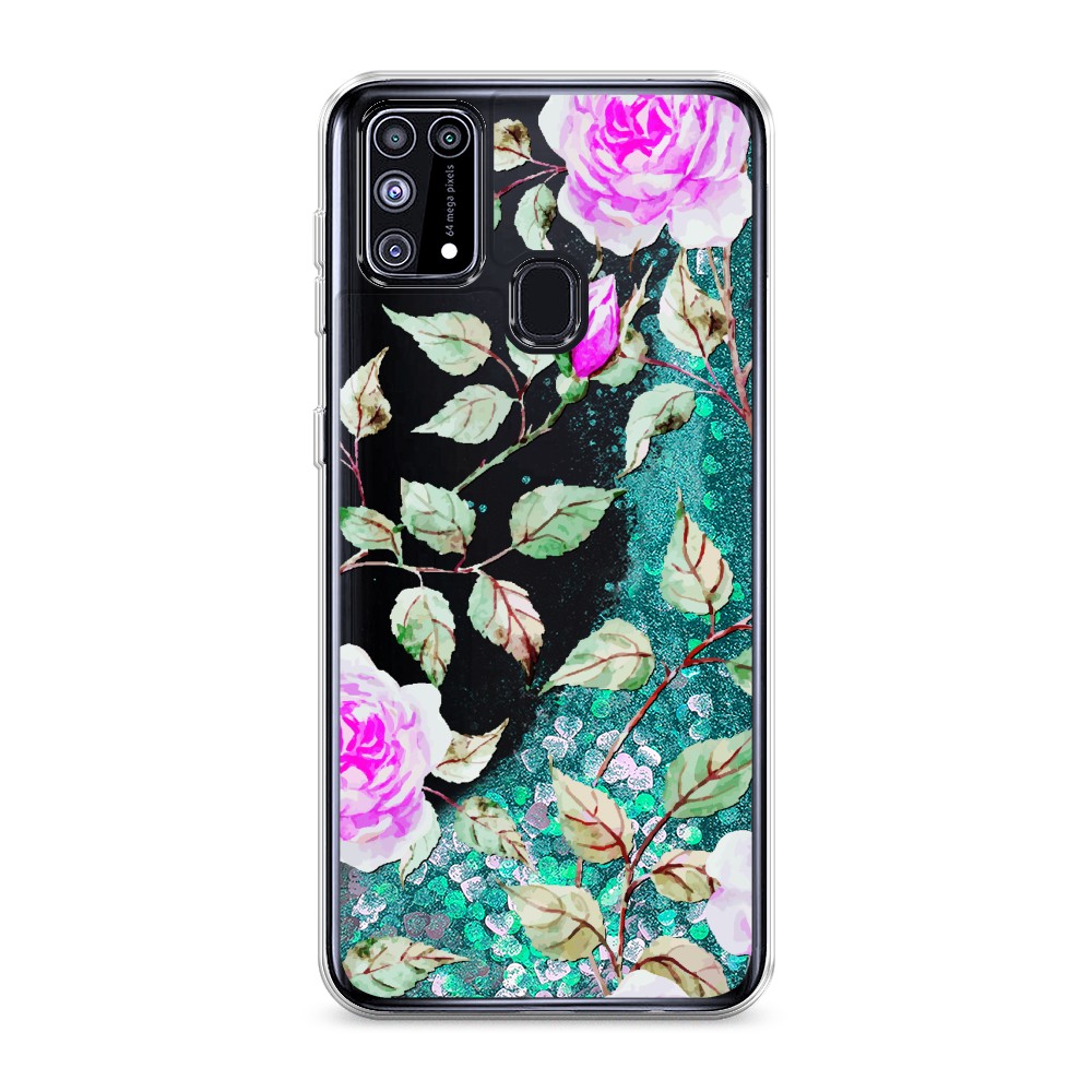 

Жидкий чехол с блестками "Цветочная фантазия 7" на Samsung Galaxy M31, 2100795-1