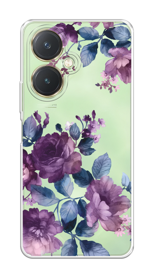 

Чехол на Vivo Y27 4G "Purple Blossoms", Синий;фиолетовый, 269150-1