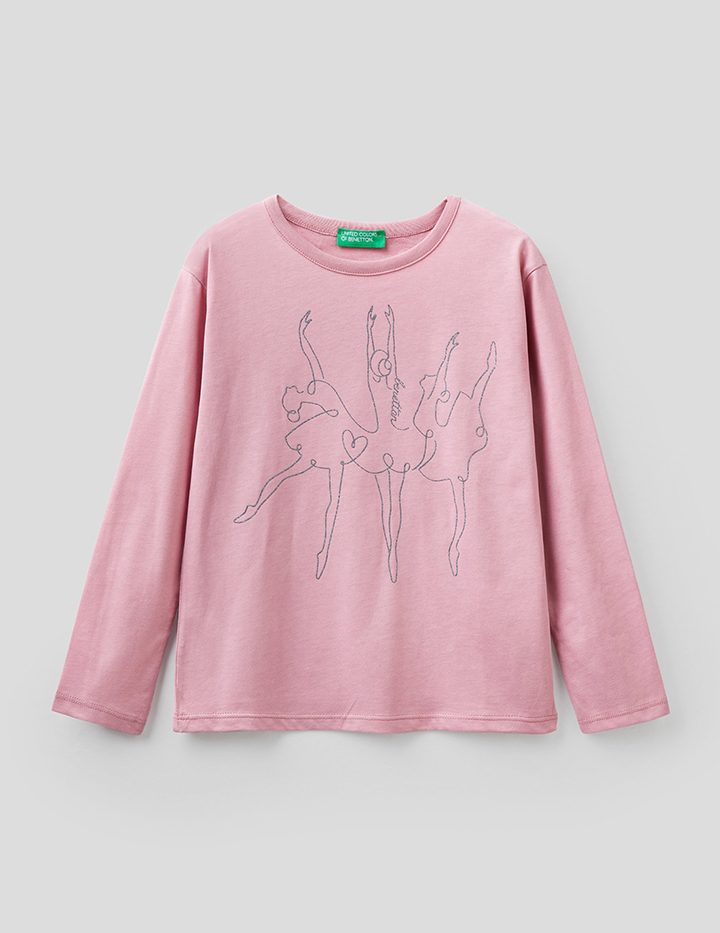 

Лонгслив детский United Colors of Benetton 21A_3ATNC1009_0C8 розовый р.S, 21A_3ATNC1009_0C8