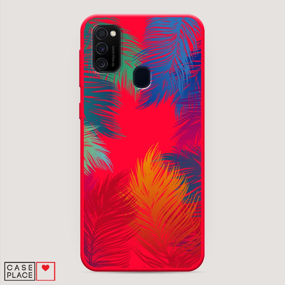

Чехол Awog на Samsung Galaxy M21/M30s "Рамка из перьев", Разноцветный, 29753-1