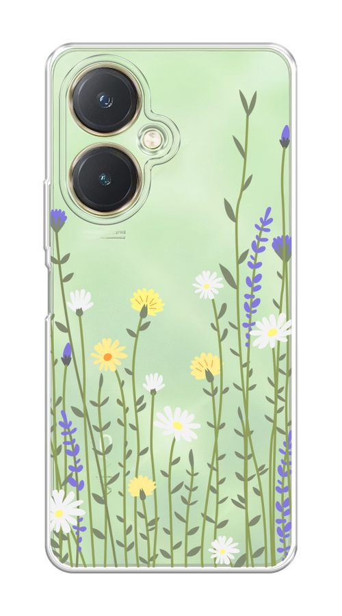 

Чехол на Vivo Y27 4G "Ромашка и лаванда", Зеленый;желтый;прозрачный, 269150-1