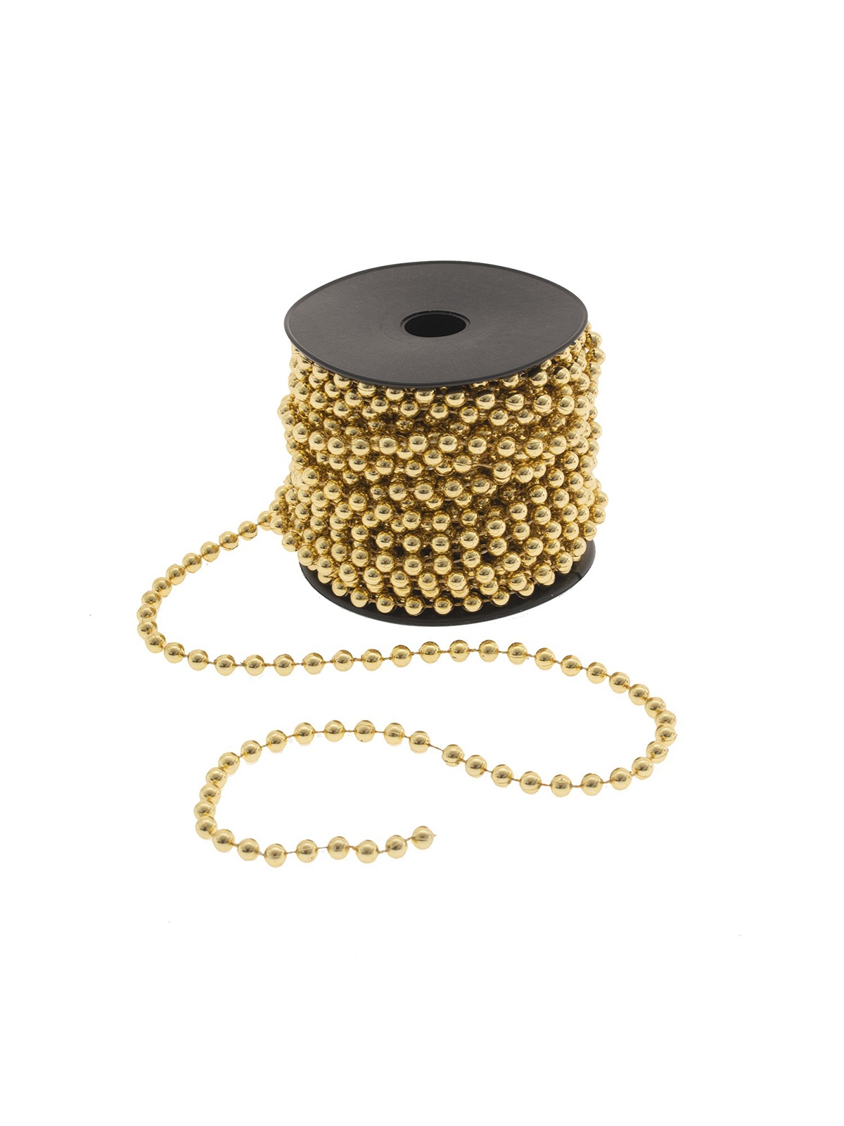 Бусы на елку новогодние 1,2 м Remecoclub 722805]REM золотые