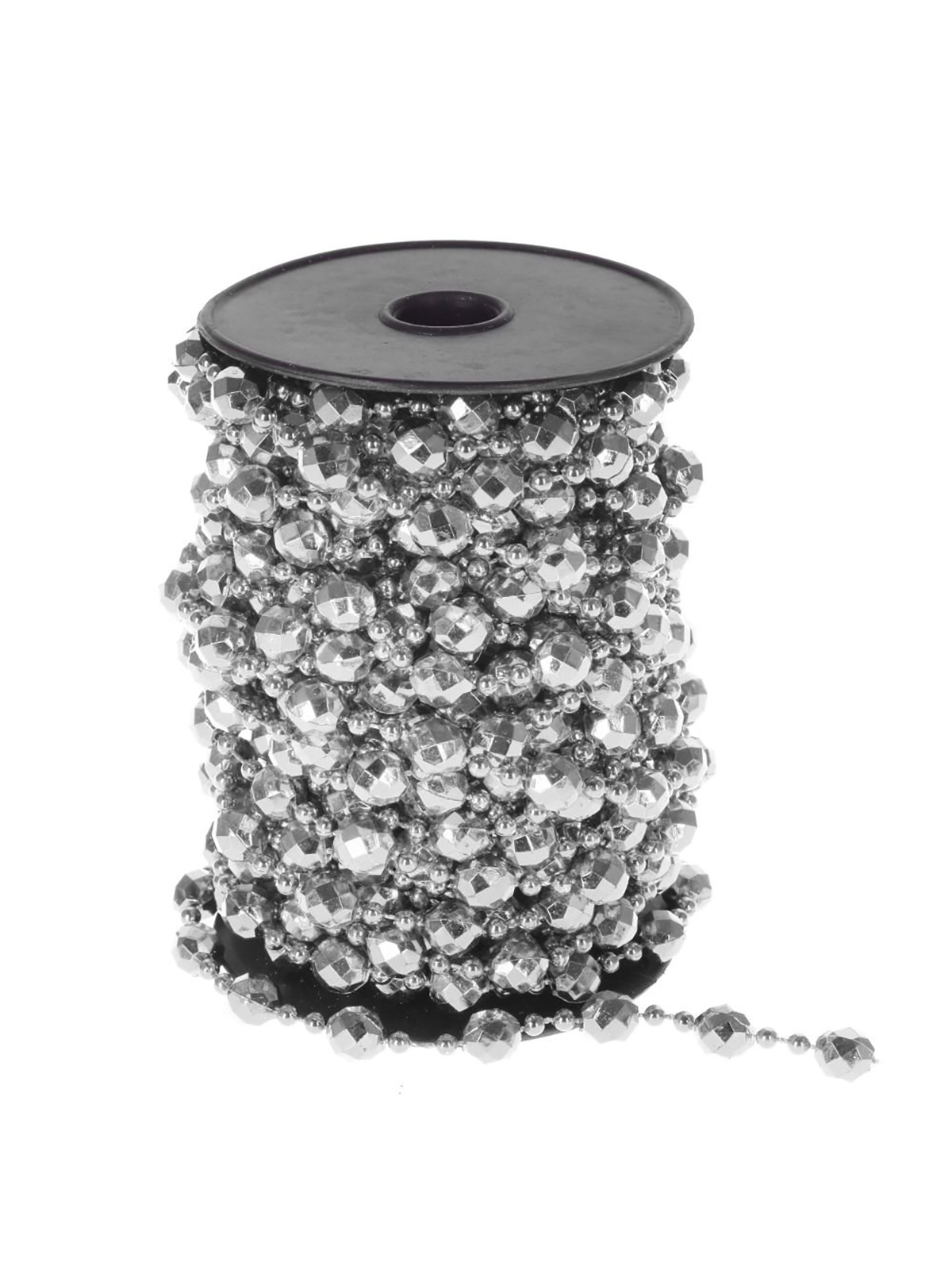 Бусы на елку новогодние 1 м Remecoclub 722821]REM серебрянные