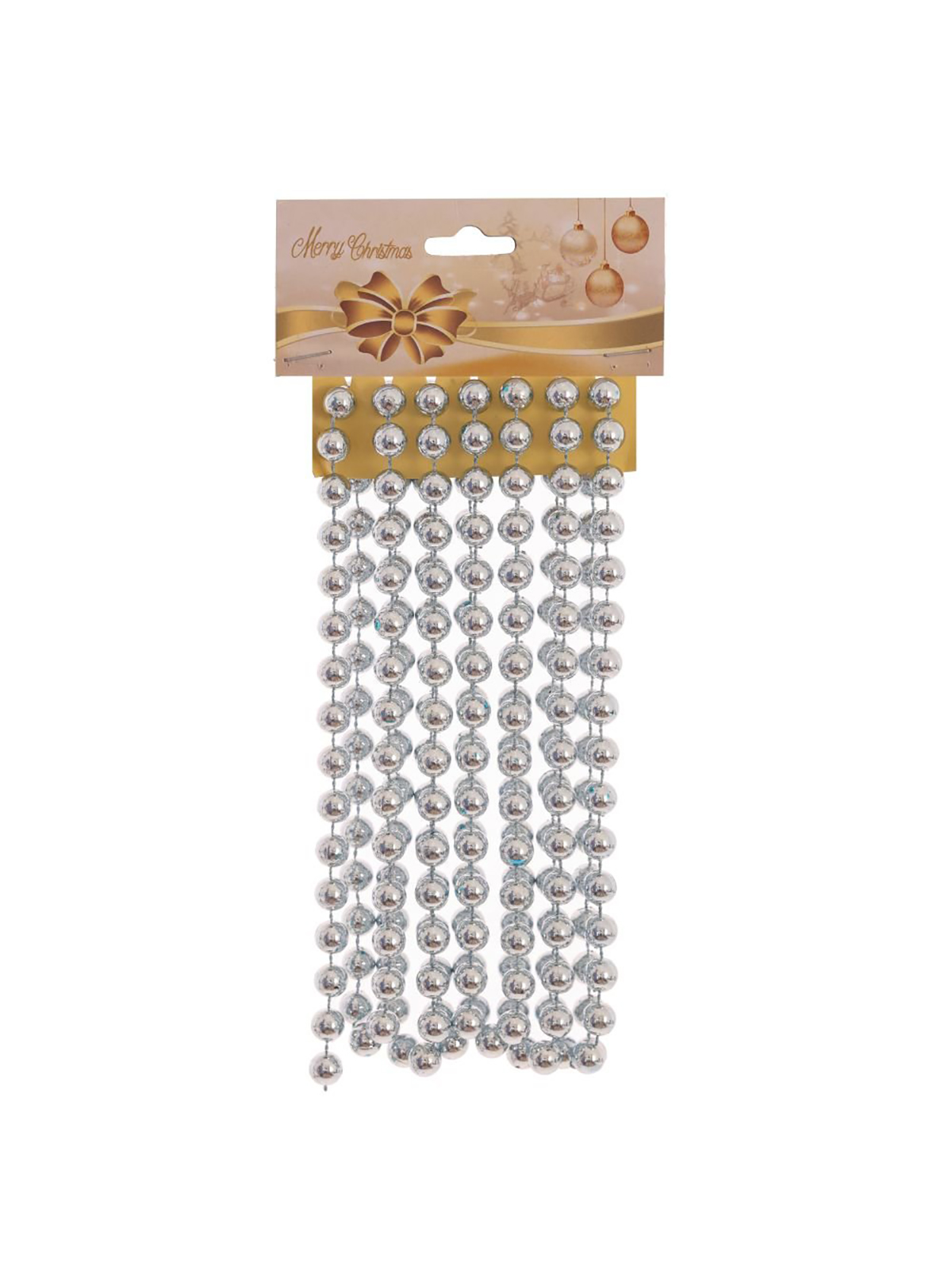 Бусы на елку новогодние 2,8 м Remecoclub 753593]REM серебрянные