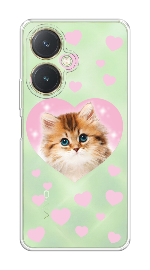 

Чехол на Vivo Y27 4G "Котенок в сердце", Розовый;оранжевый;белый;прозрачный, 269150-1