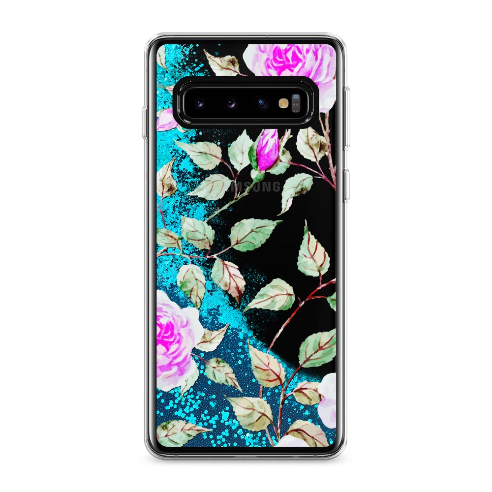 

Жидкий чехол с блестками "Цветочная фантазия 7" на Samsung Galaxy S10, 27093-1