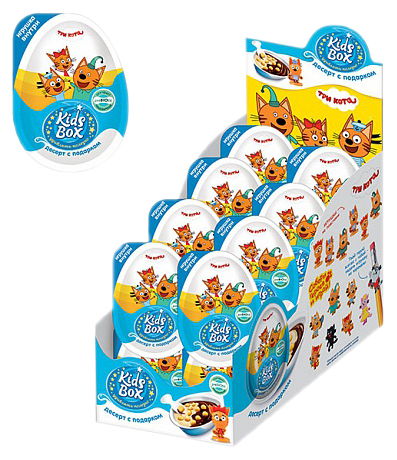 Яйцо KidsBox Три кота шоколадное молочное с подарком 20 г
