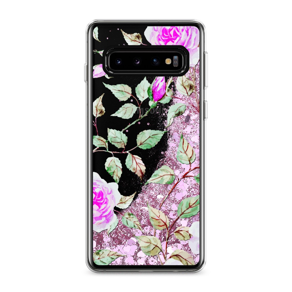

Жидкий чехол с блестками "Цветочная фантазия 7" на Samsung Galaxy S10, 27094-1