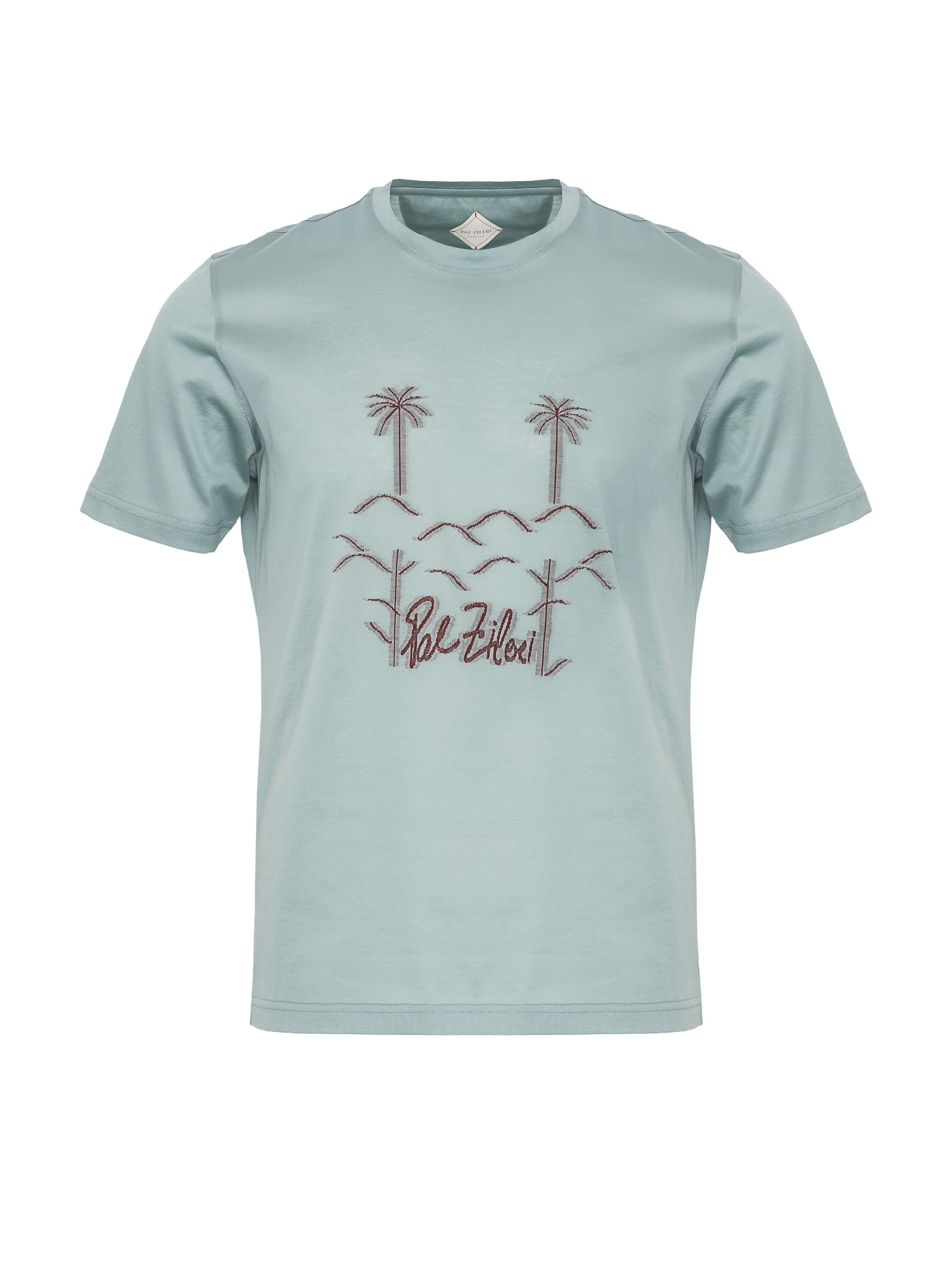 

Футболка мужская Pal Zileri U3MJG266GJ773 голубая 48 RU, Бирюзовый, U3MJG266GJ773