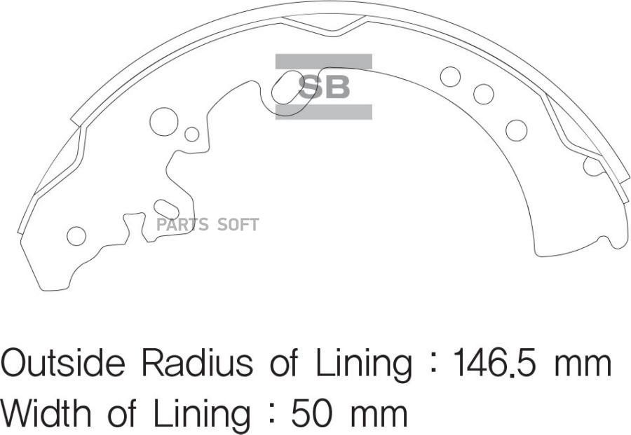 

Тормозные колодки Sangsin brake барабанные SA167, SA167