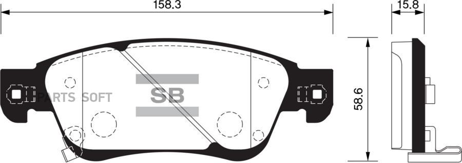 

Тормозные колодки Sangsin brake передние SP1478, SP1478