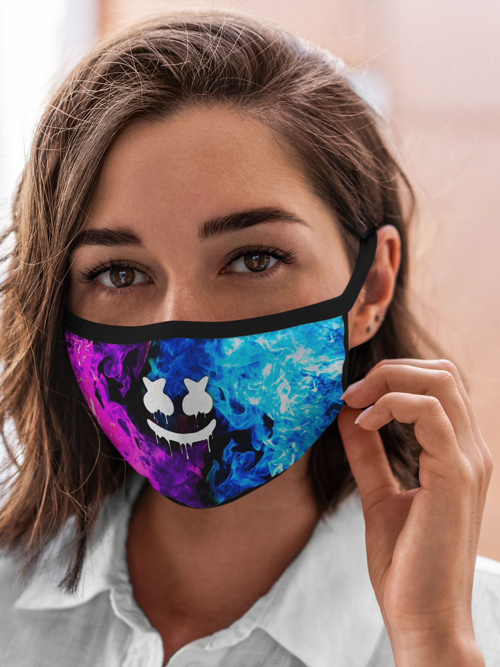 

Многоразовая маска унисекс Burnettie Marshmello, Разноцветный, Marshmello