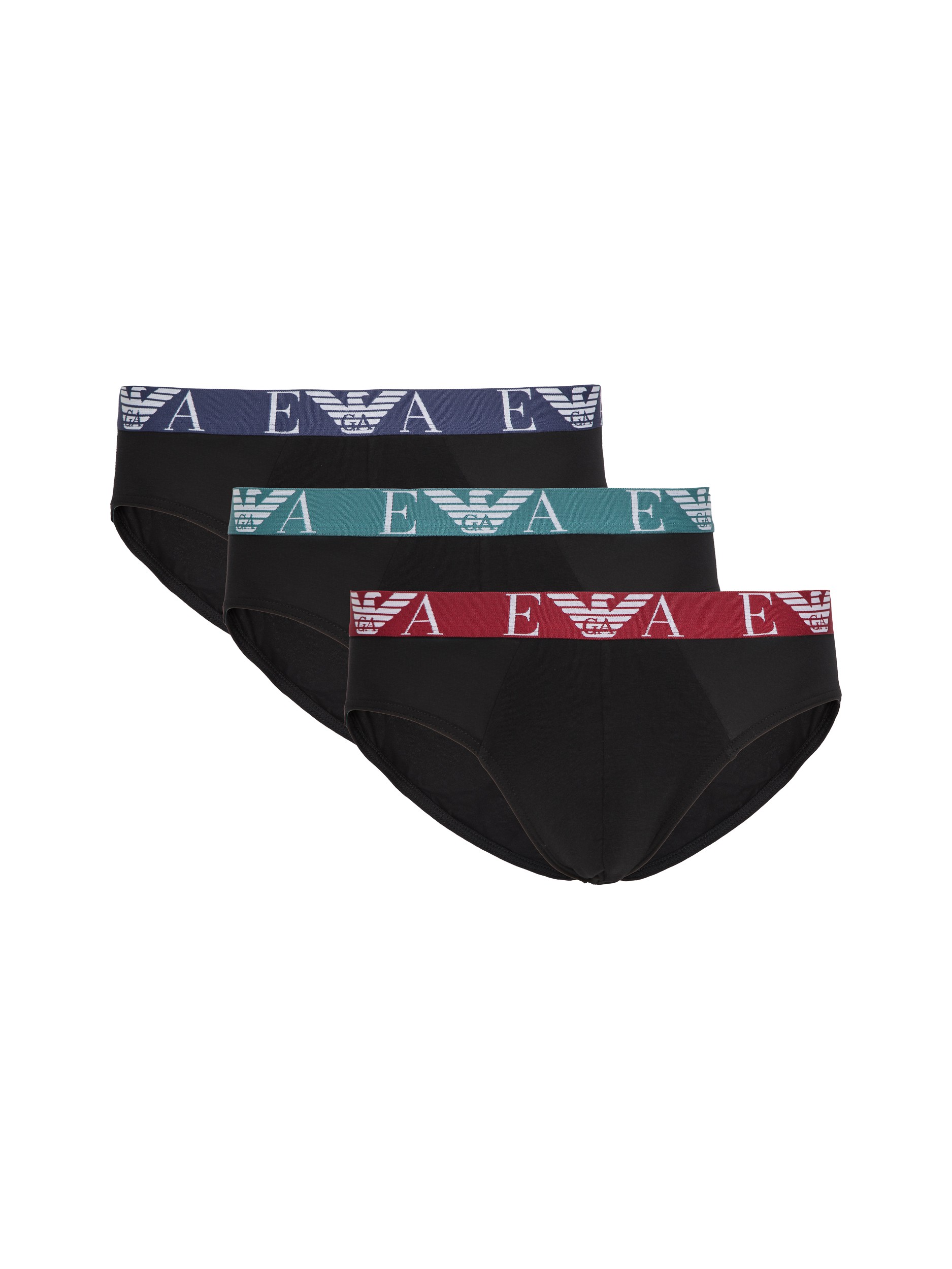 

Комплект трусов мужских EA Underwear 1117342R715 черных 52 RU, Черный, 1117342R715