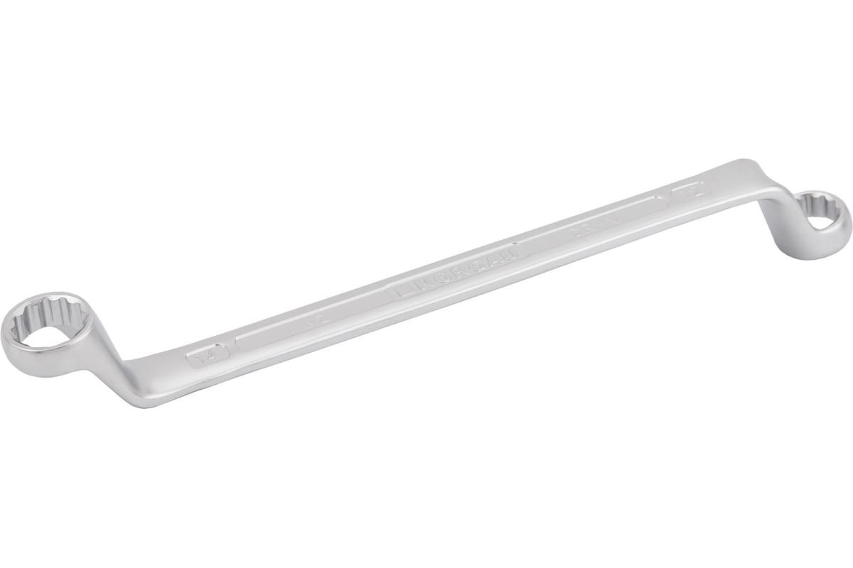 Ключ NORGAU Industrial гаечный 12х14 мм двусторонний, накидной профиль омедненный двусторонний коленчатый накидной ключ кзсми