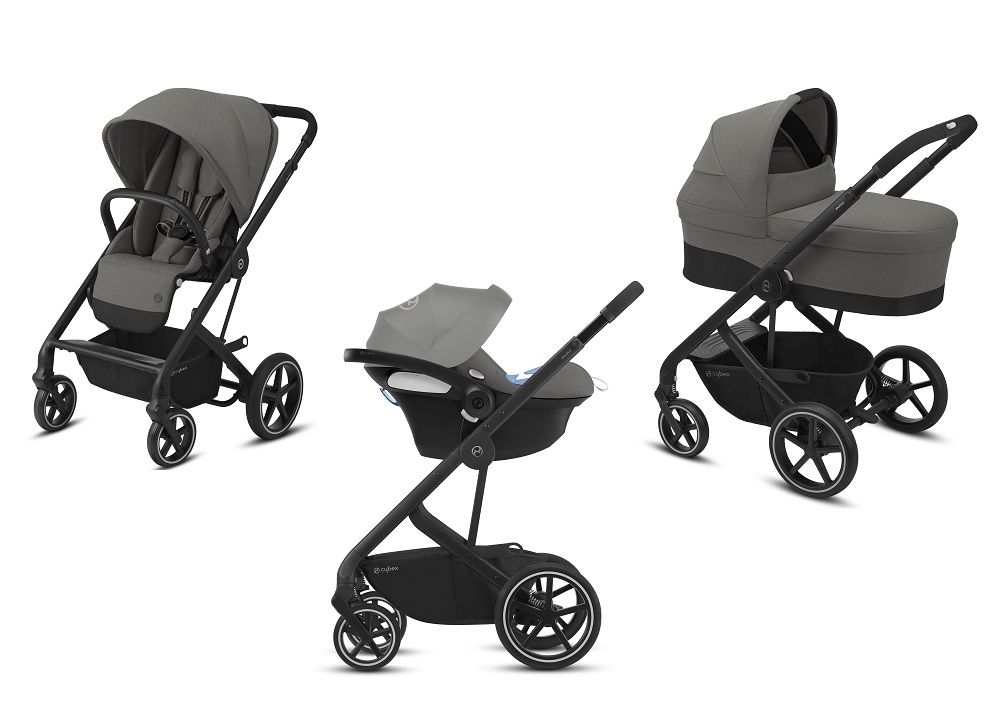 Коляска 3 в 1 Cybex Balios S Lux BLK Soho Grey с адаптером 521002113