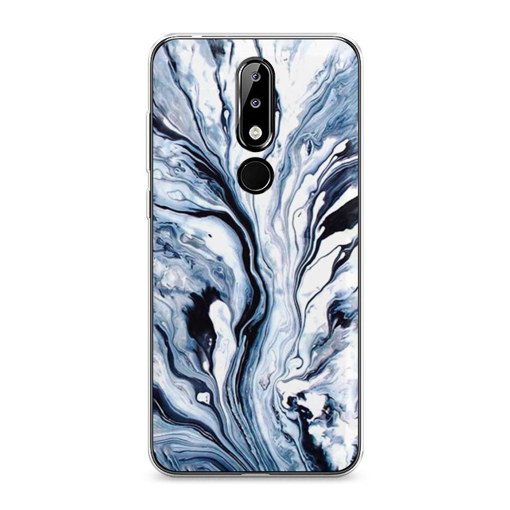 фото Чехол awog "голубой минерал мрамор" для nokia 5.1 plus (x5)