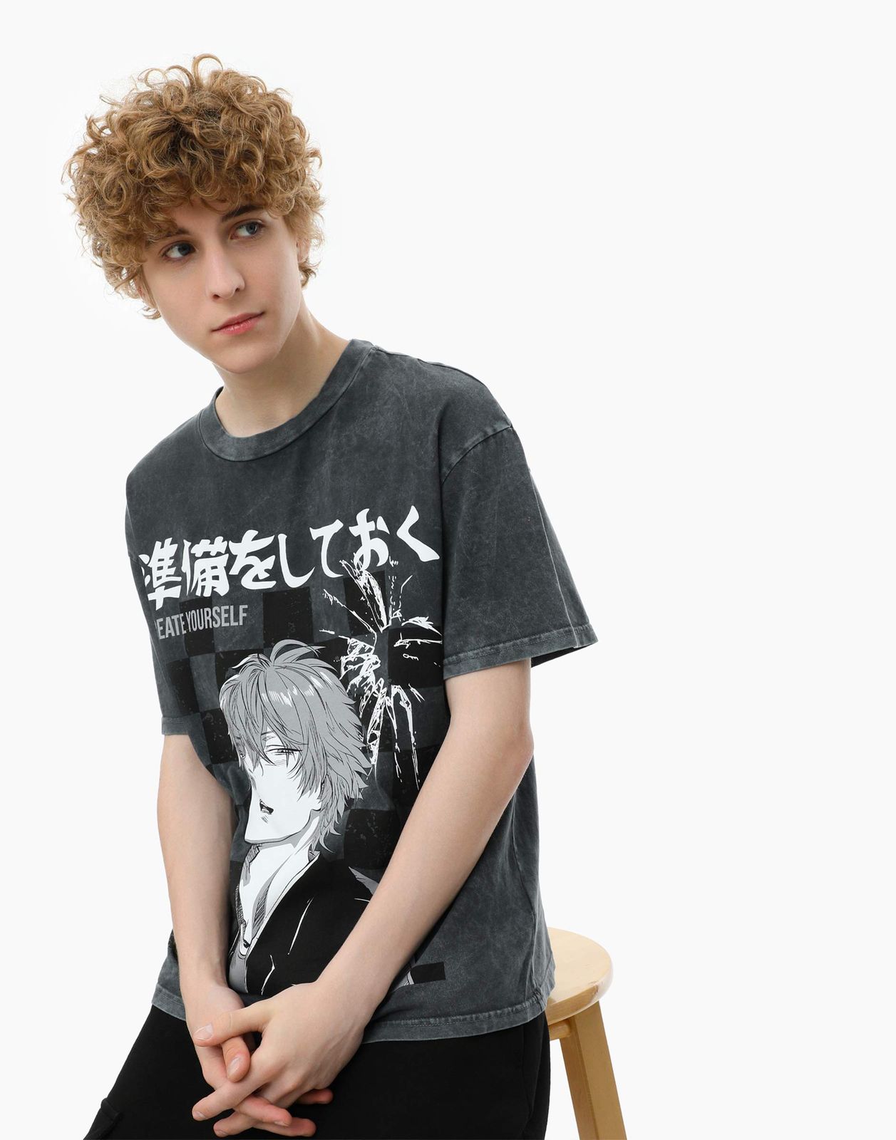 

Футболка oversize с аниме-принтом для мальчика Gloria Jeans BKT013313 черный 12-14л/164, BKT013313