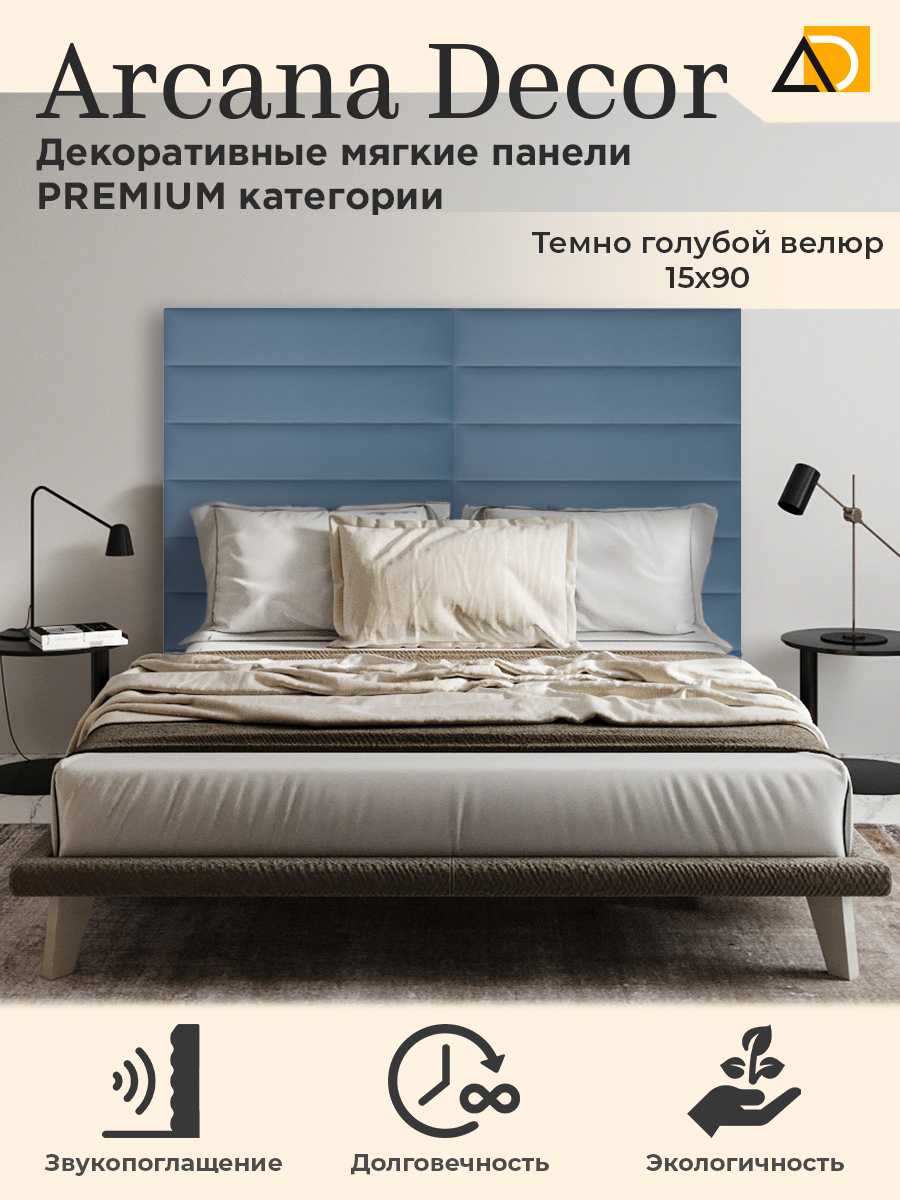 

Стеновые панели Arkana Decor 15/90 темно-голубой, 1590